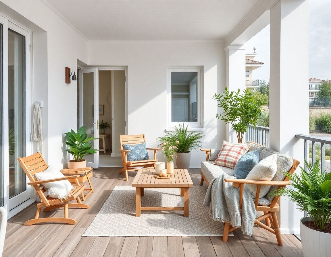 Wizualizacja AI — balkon / taras w stylu skandynawskim